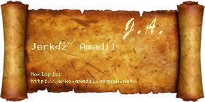 Jerkó Amadil névjegykártya